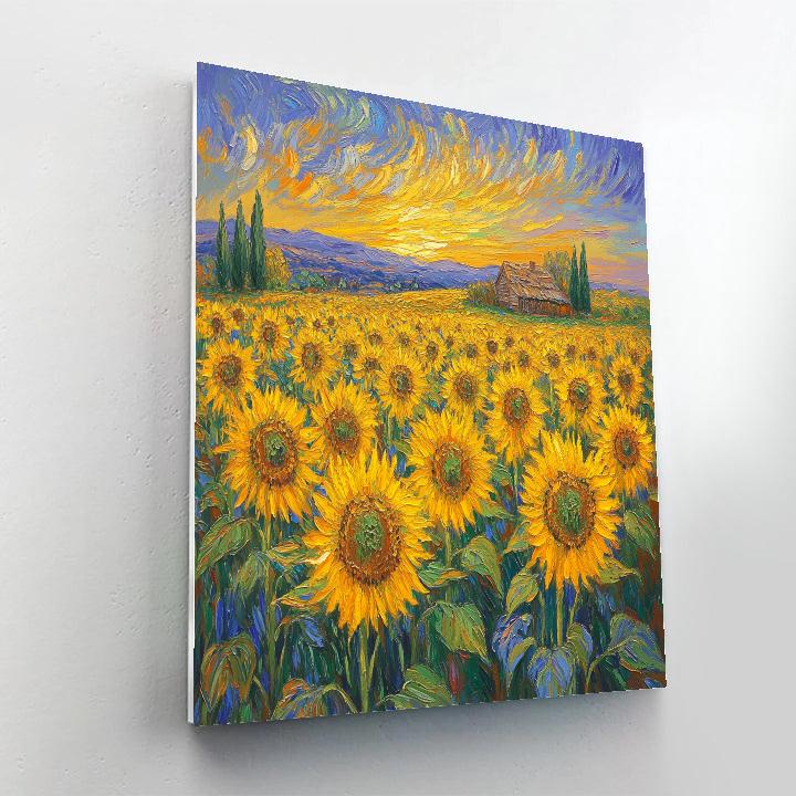 Van Gogh Inspired Sunflower Garden Painting by numbers kit