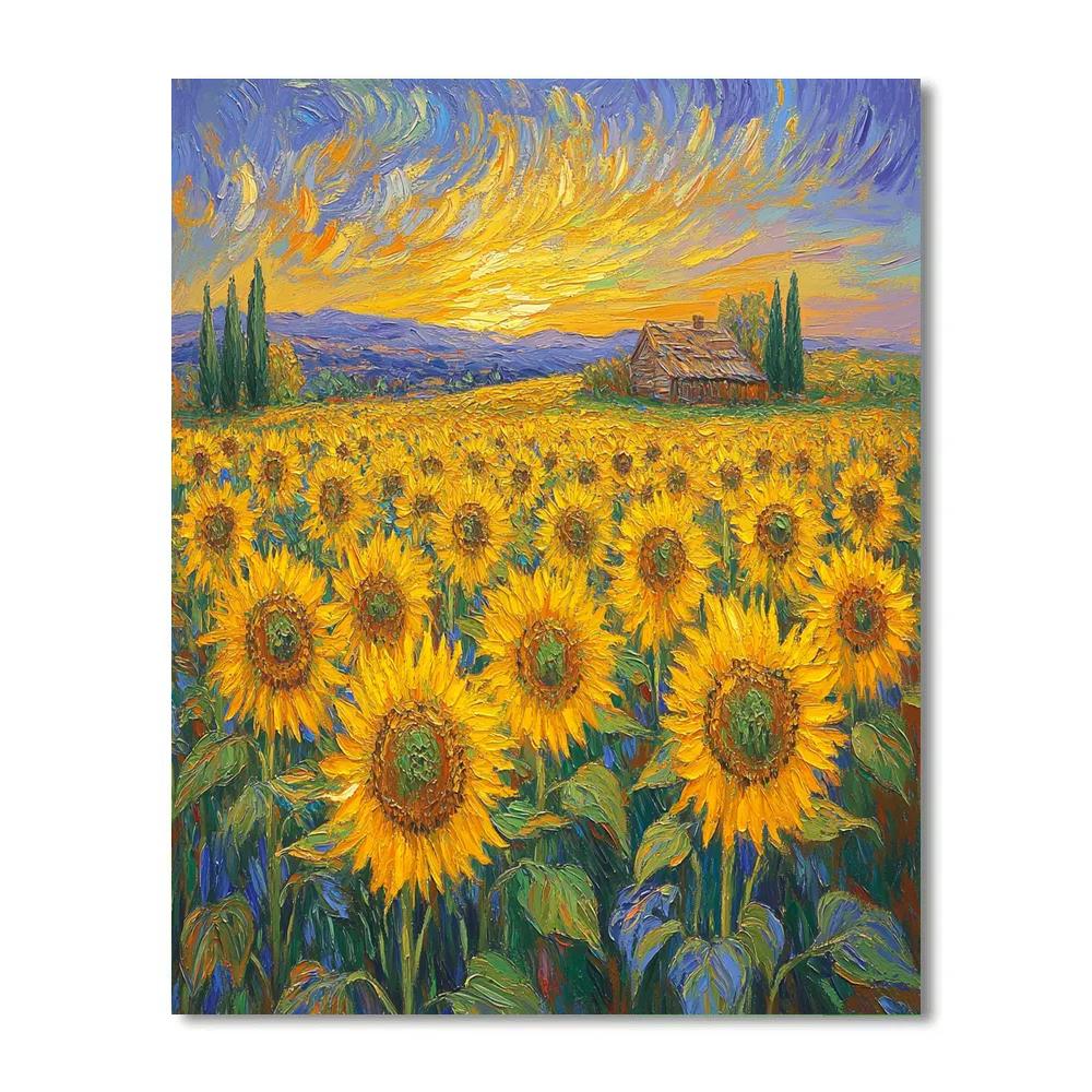 Van Gogh Inspired Sunflower Garden Painting by numbers kit