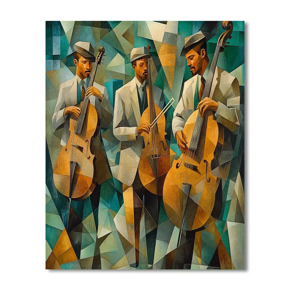 Picasso Inspired Street Musicians DIY paint by numbers