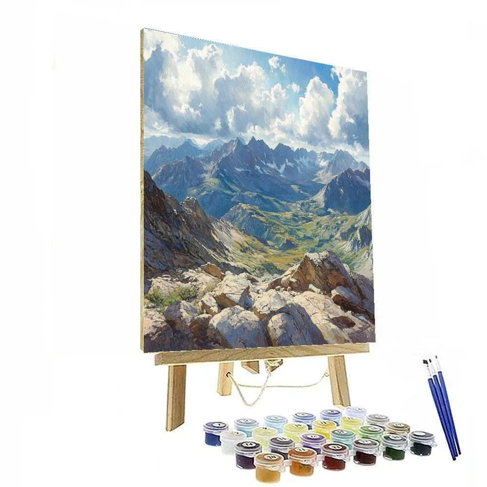 Leonardo Da Vinci Inspired Mountain Storm Study painting number kit