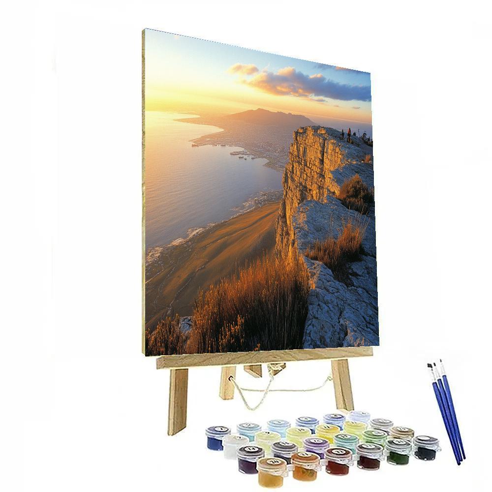 Table Mountain Summit Panorama Cape Town South Africa paint by numbers