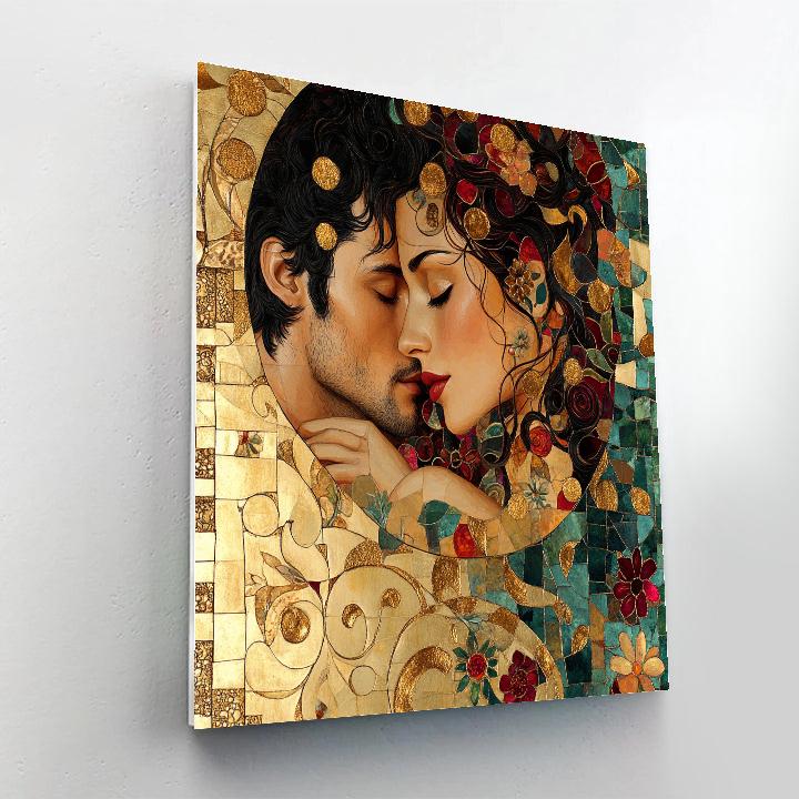 Gustav Klimt Inspired Golden Garden paint by color