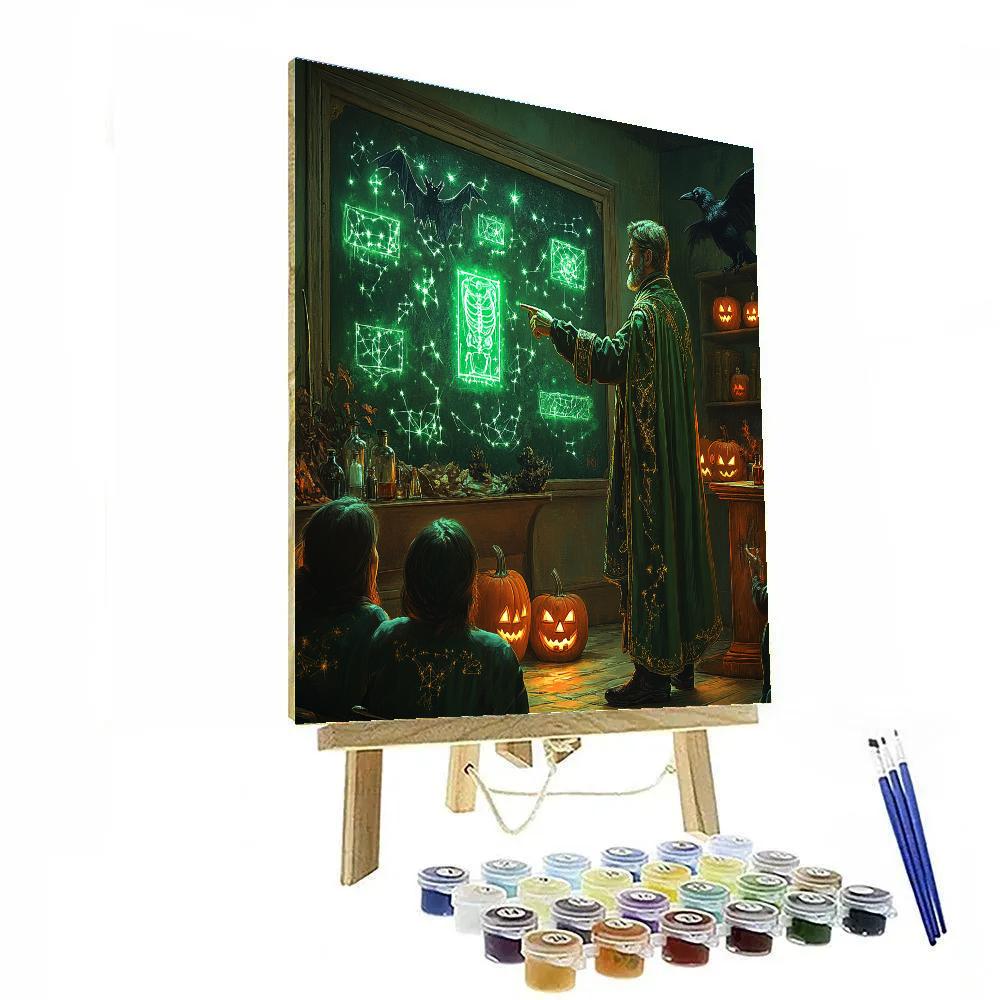 Witchs Anatomy Classroom Spooky Study paint by number