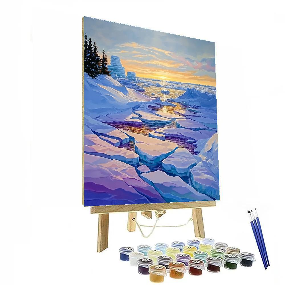 A.Y. Jackson Inspired Arctic Ice Cathedral paint by numbers