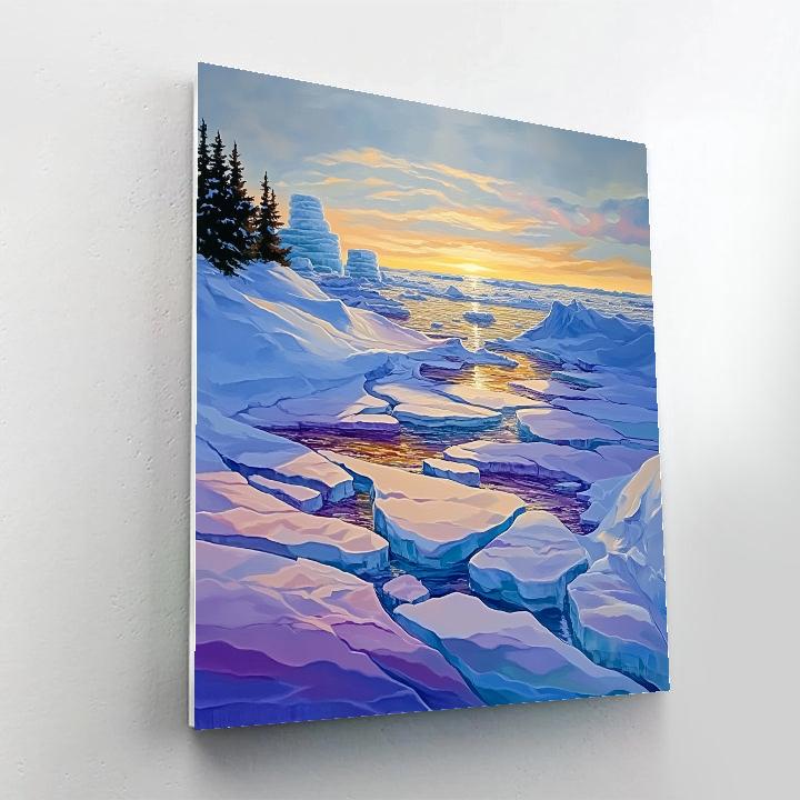 A.Y. Jackson Inspired Arctic Ice Cathedral paint by numbers