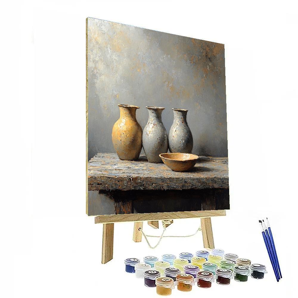 Diego Velázquez Inspired Earthenware Still Life DIY paint by numbers