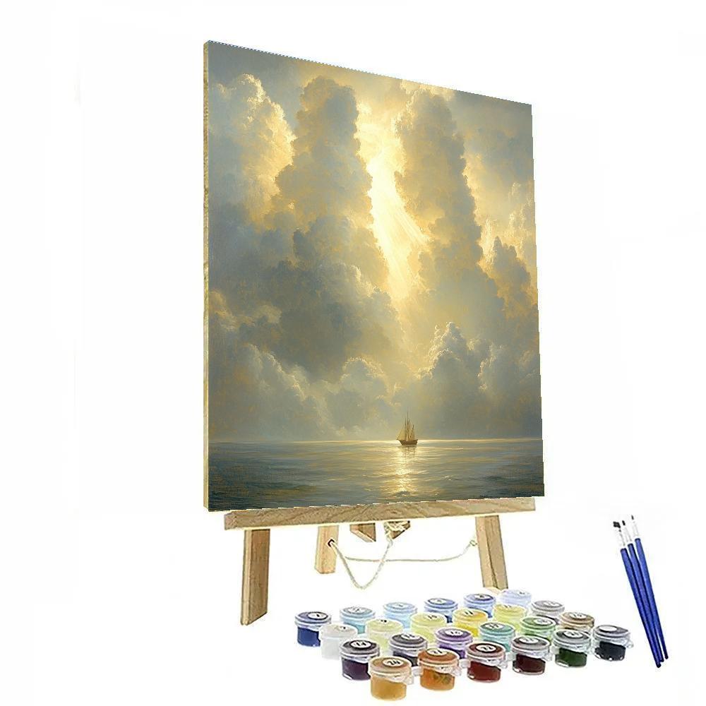JMW Turner Inspired Storm At Sea paint by color