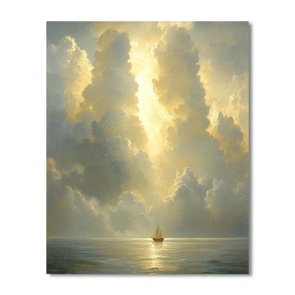 JMW Turner Inspired Storm At Sea paint by color