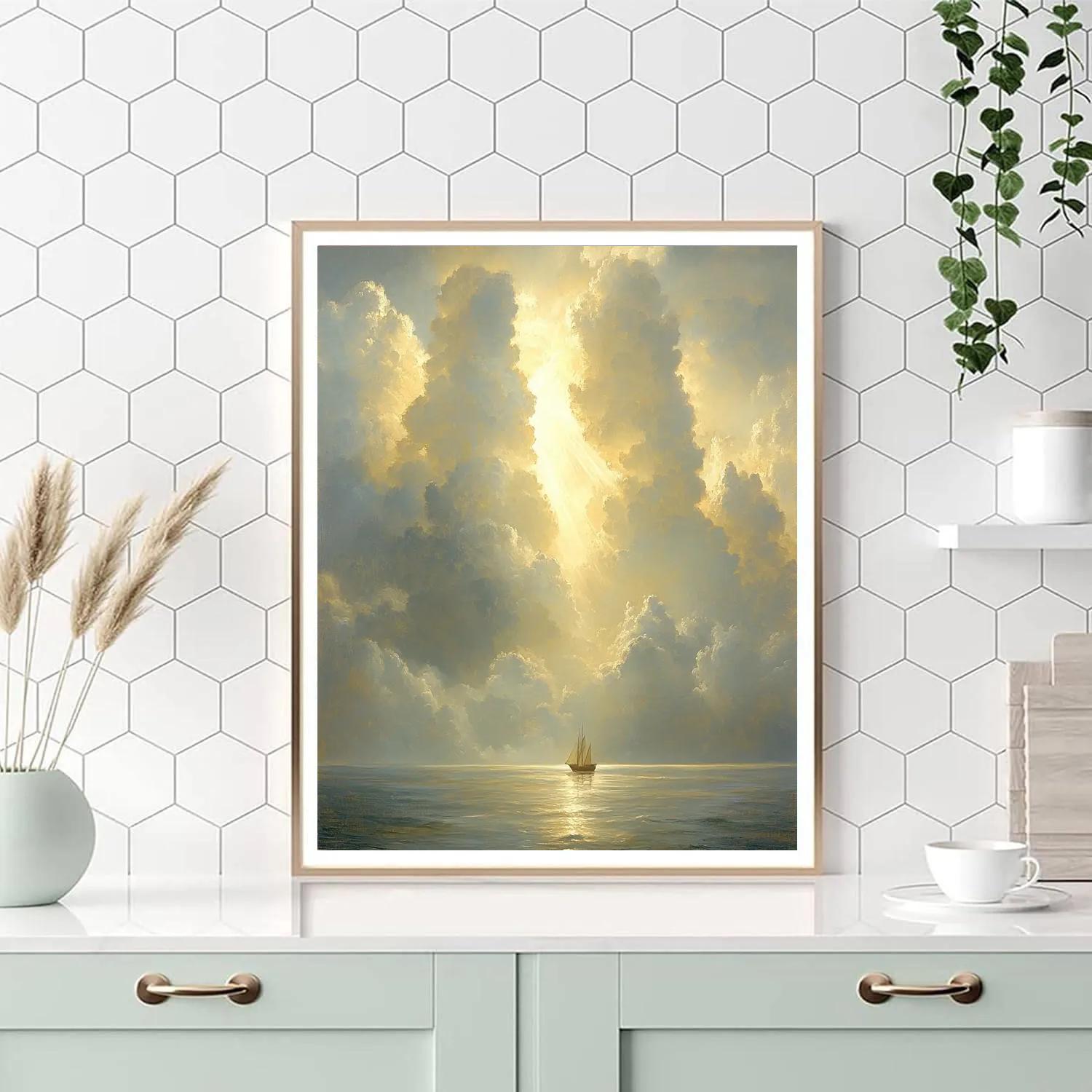 JMW Turner Inspired Storm At Sea paint by color