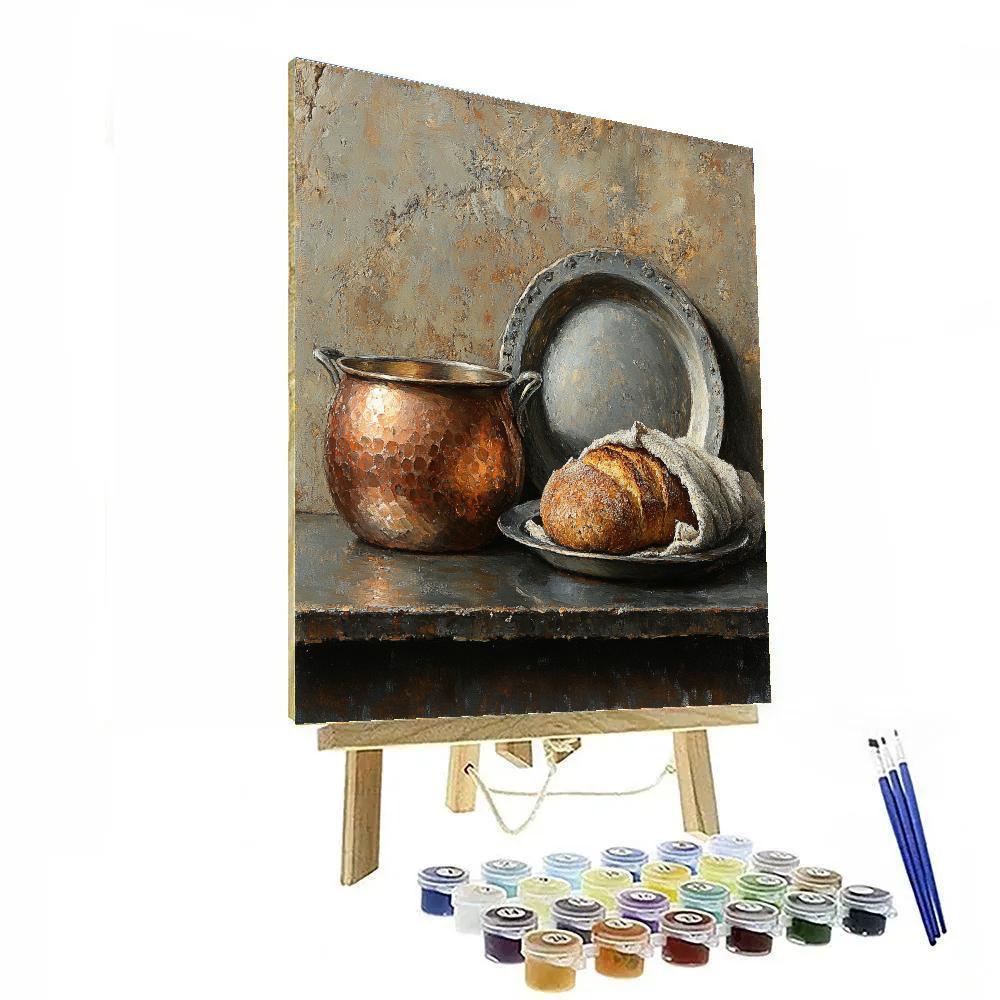 Diego Velázquez Inspired Copper And Bread Composition painting number kit