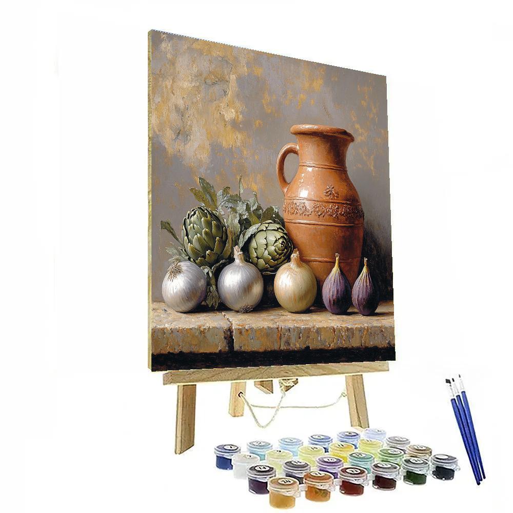 Diego Velázquez Inspired Market Vegetables Bodegon paint by number