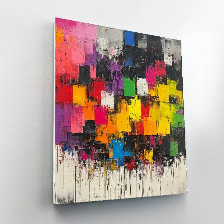 Jackson Pollock Inspired City Energy Number painting