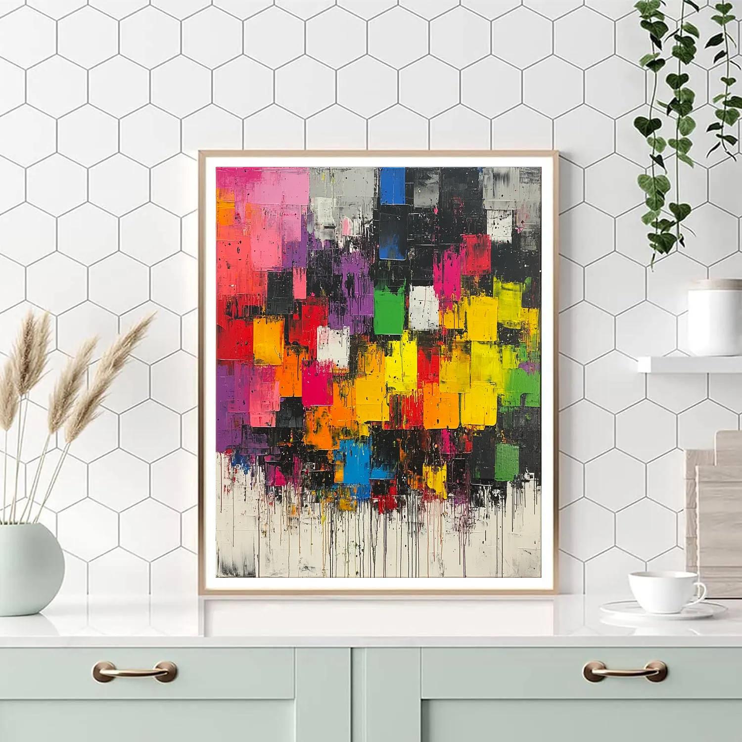 Jackson Pollock Inspired City Energy Number painting