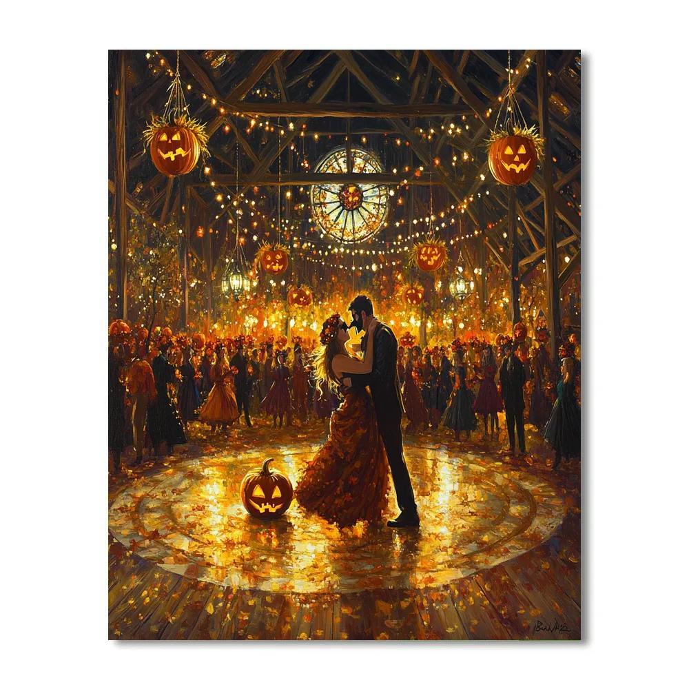 Harvest Masquerade Ball Spooky Masquerade Number painting