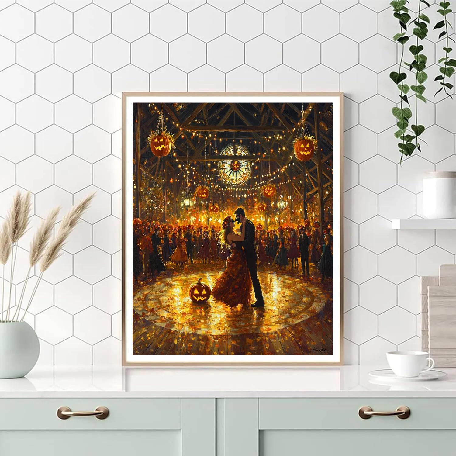 Harvest Masquerade Ball Spooky Masquerade Number painting