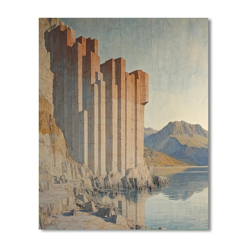 Michelangelo Inspired Basalt Colonnade DIY paint by numbers