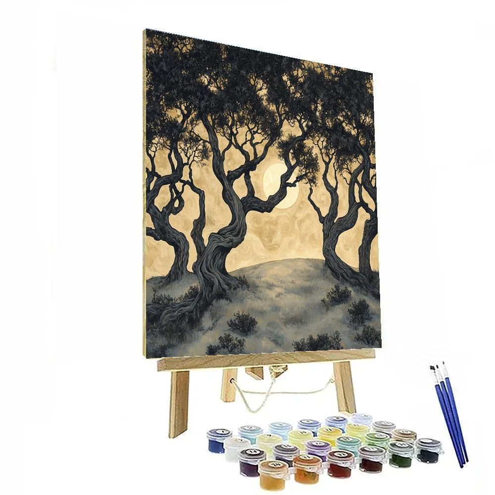 Francisco Goya Inspired Moonlit Grove In Shadow Paint by numbers art
