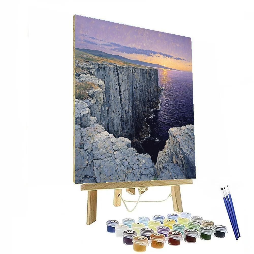 Francisco Goya Inspired Ashen Cliffs Under Ominous Sky Paint by numbers art