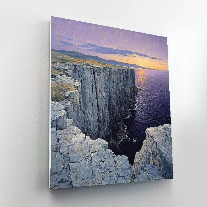 Francisco Goya Inspired Ashen Cliffs Under Ominous Sky Paint by numbers art