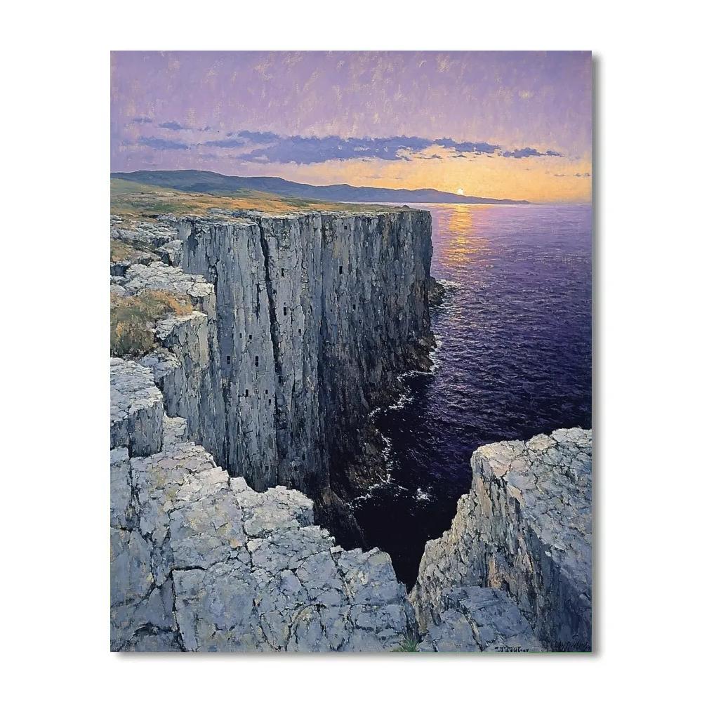 Francisco Goya Inspired Ashen Cliffs Under Ominous Sky Paint by numbers art