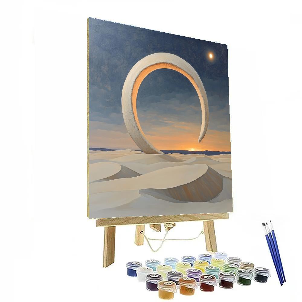 Georgia O’Keeffe Inspired Desert Bone Crescent Paint by numbers kits