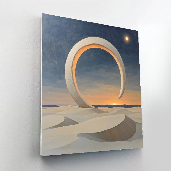 Georgia O’Keeffe Inspired Desert Bone Crescent Paint by numbers kits