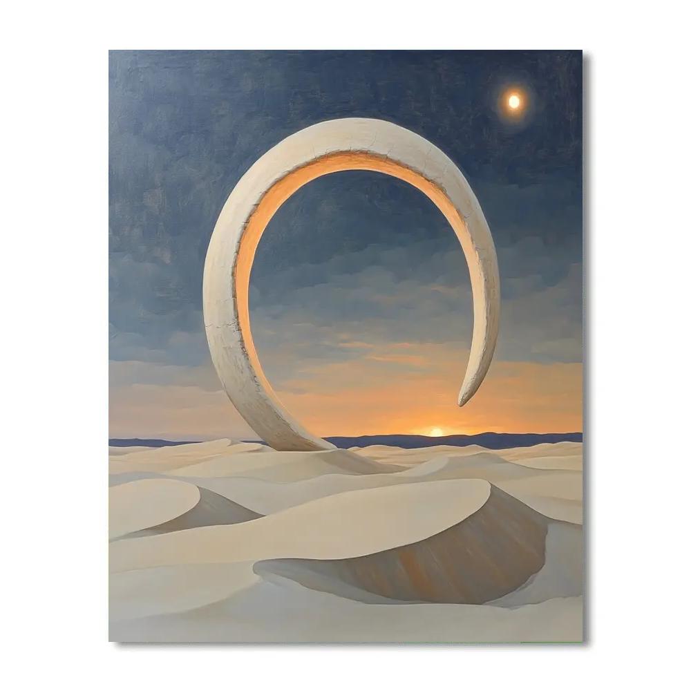 Georgia O’Keeffe Inspired Desert Bone Crescent Paint by numbers kits