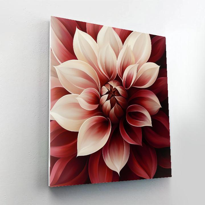 Georgia O’Keeffe Inspired Magnified Red Petal Abstraction Paint by numbers kits