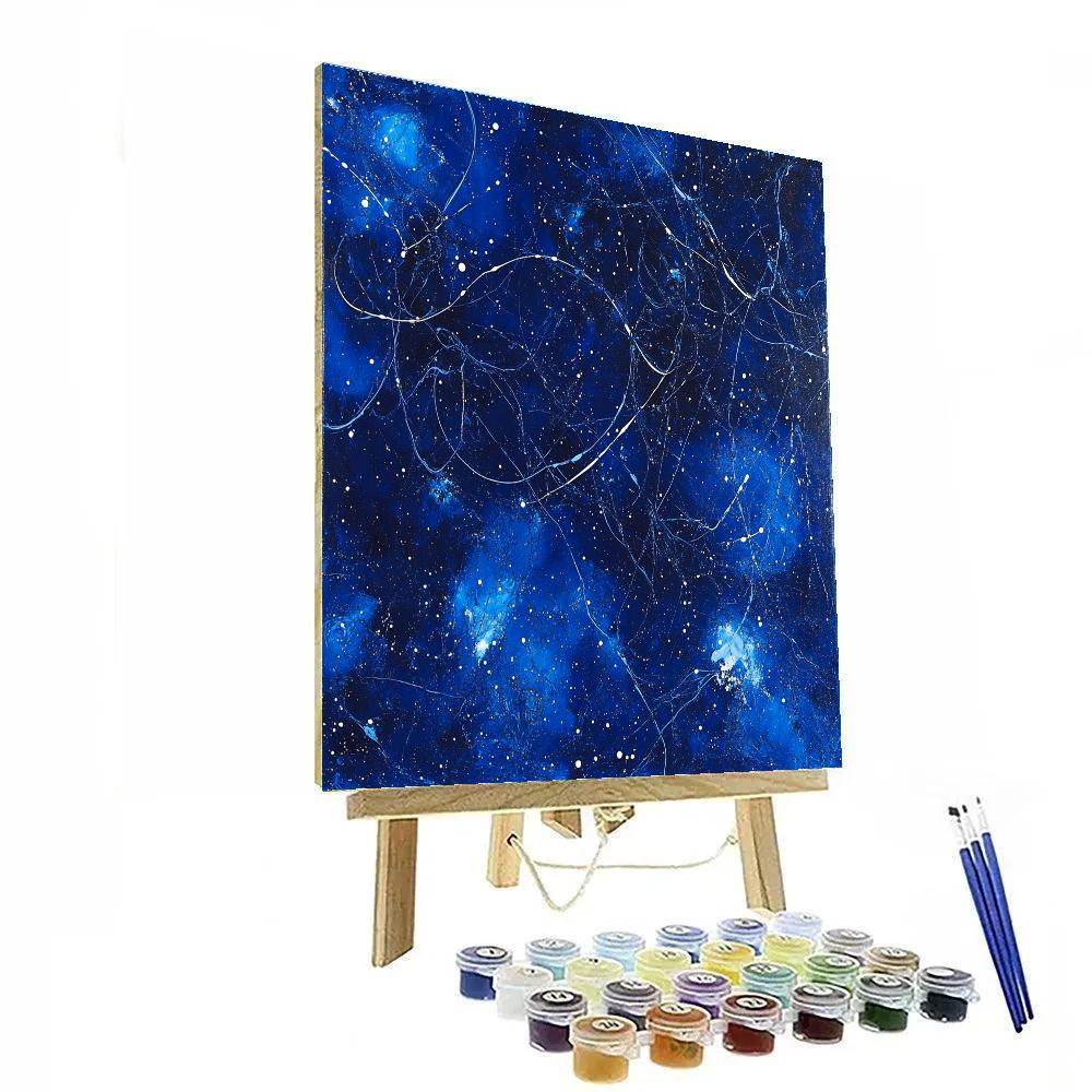 Jackson Pollock Inspired Cosmic Drift Field paint by color