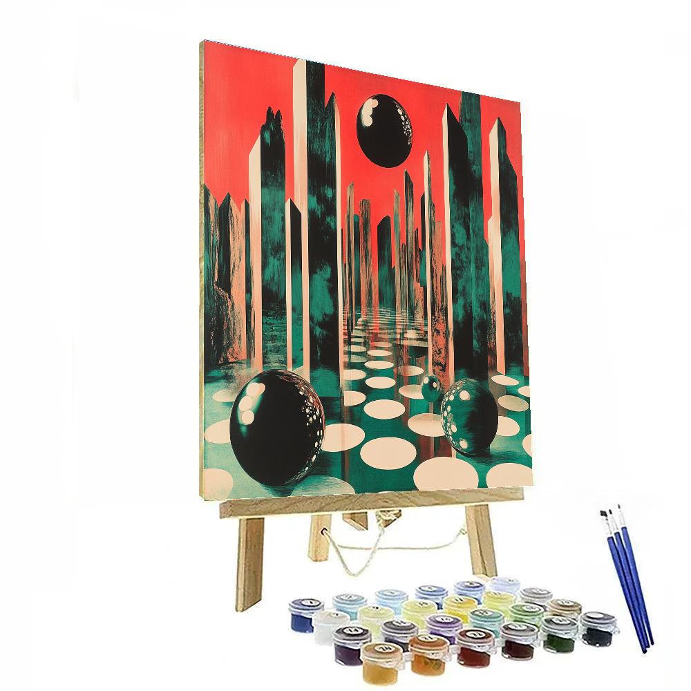 Yayoi Kusama Inspired Starfield Garden paint by color