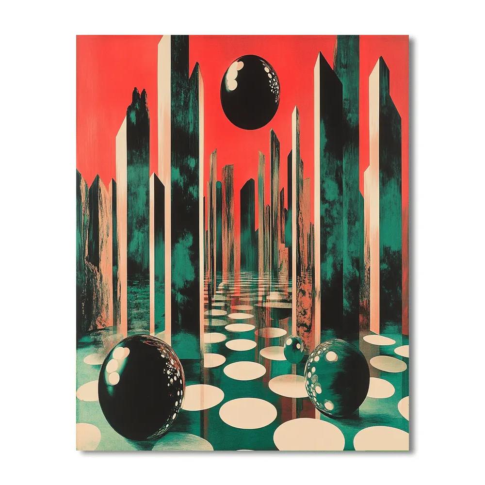 Yayoi Kusama Inspired Starfield Garden paint by color