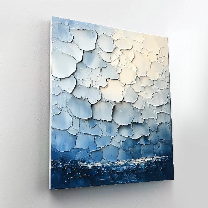 Jean-Paul Riopelle Inspired Icy Northern Sky Mosaic paint by color