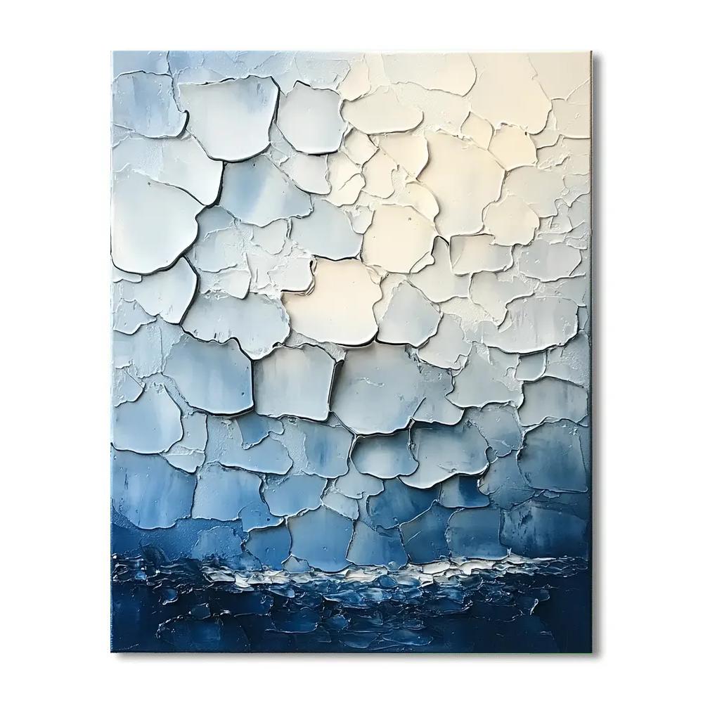 Jean-Paul Riopelle Inspired Icy Northern Sky Mosaic paint by color