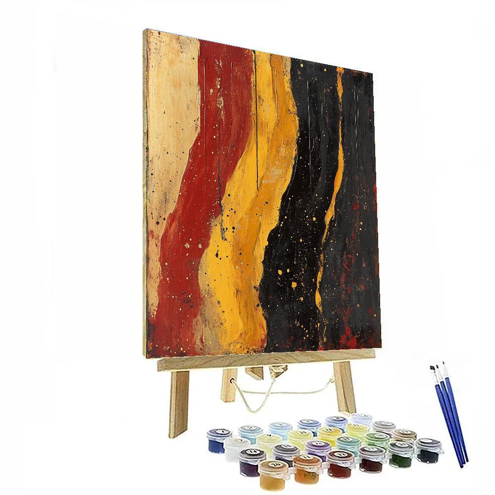 Jackson Pollock Inspired Solar Storm Rhythm Paint by numbers art