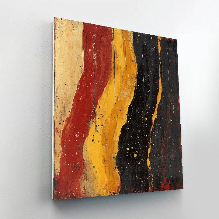Jackson Pollock Inspired Solar Storm Rhythm Paint by numbers art