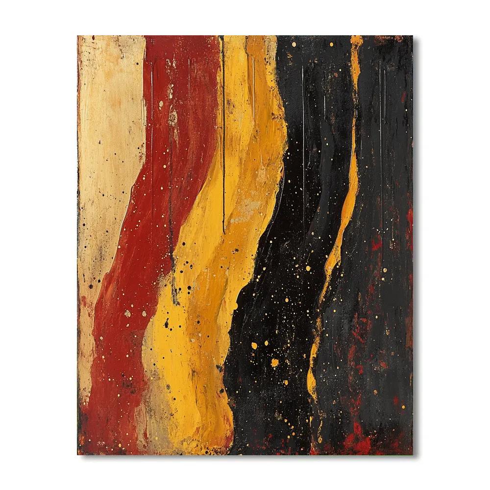 Jackson Pollock Inspired Solar Storm Rhythm Paint by numbers art