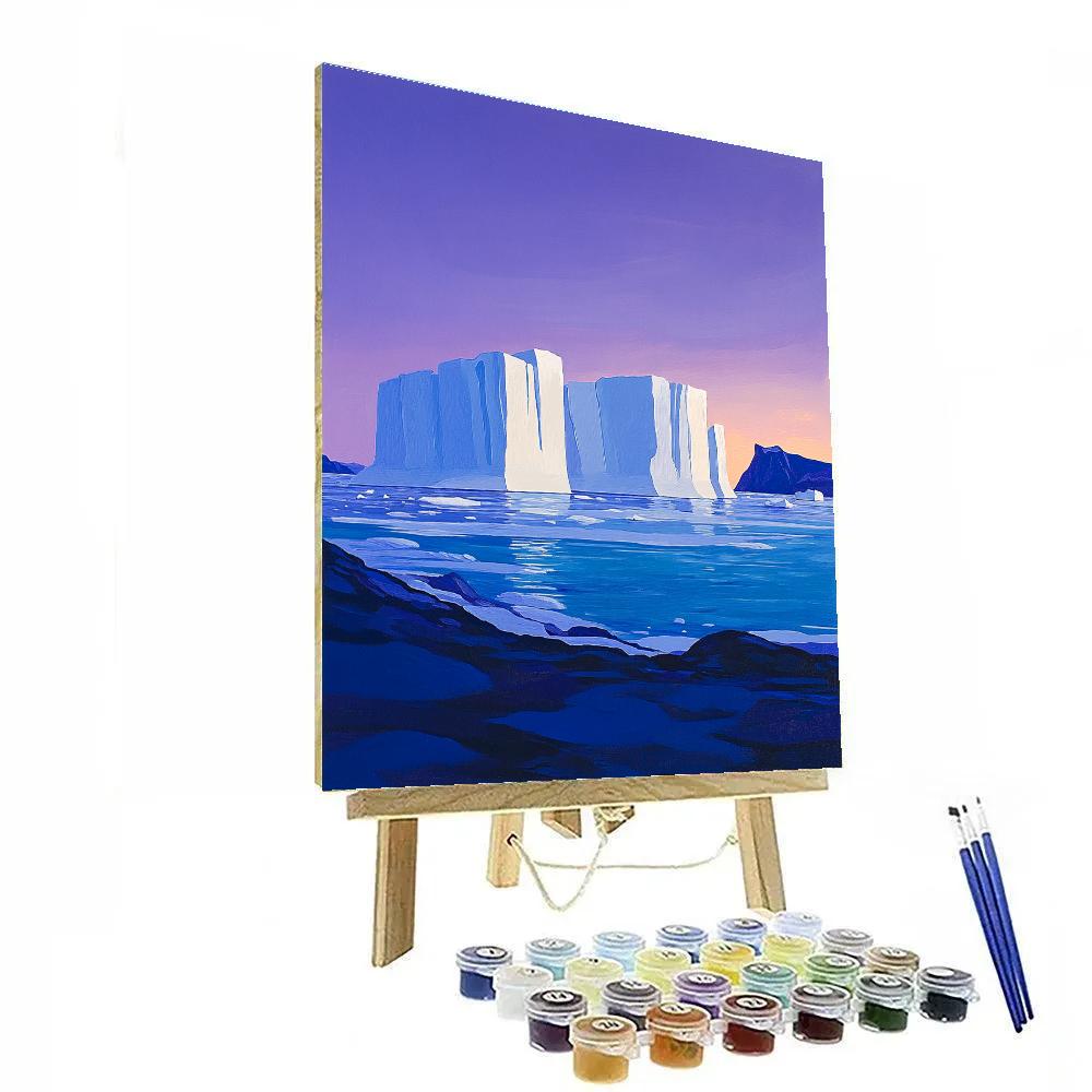 Lawren Harris Inspired Radiant Arctic Iceberg paint by number
