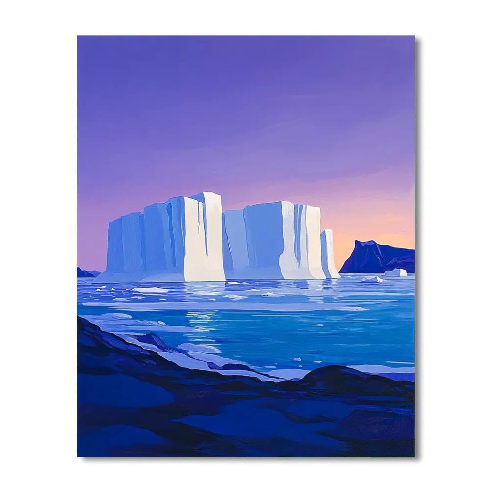 Lawren Harris Inspired Radiant Arctic Iceberg paint by number