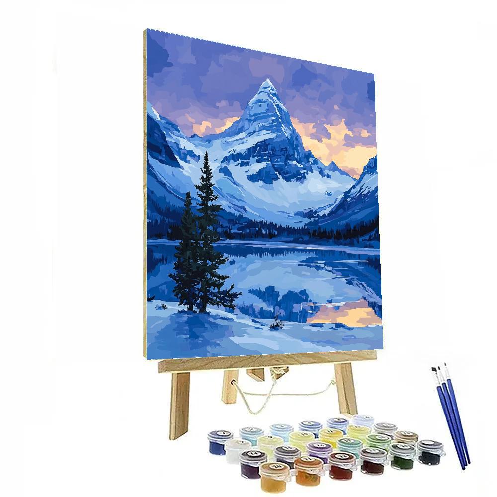 Lawren Harris Inspired Snow Capped Sentinel Peaks Paint by numbers art