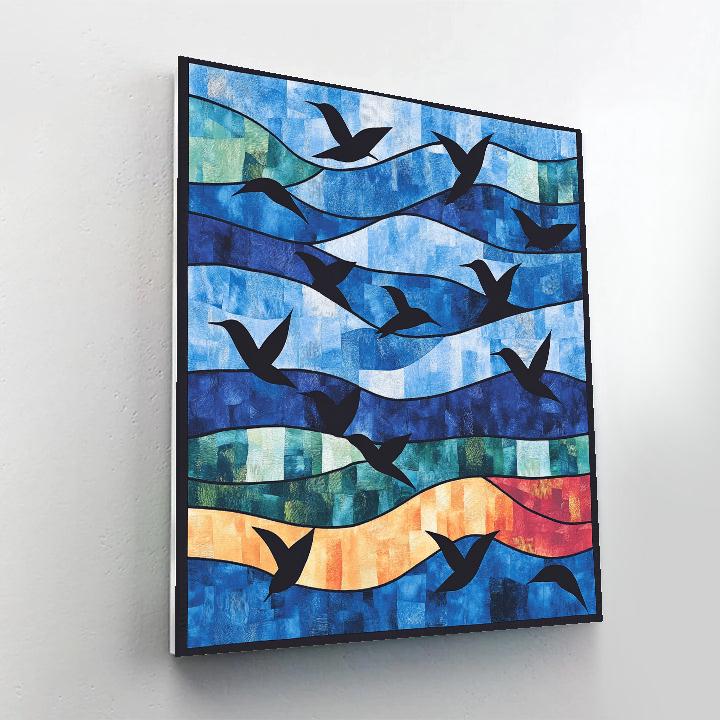 Norval Morrisseau Inspired Songbirds Of The Boreal Sky DIY paint by numbers