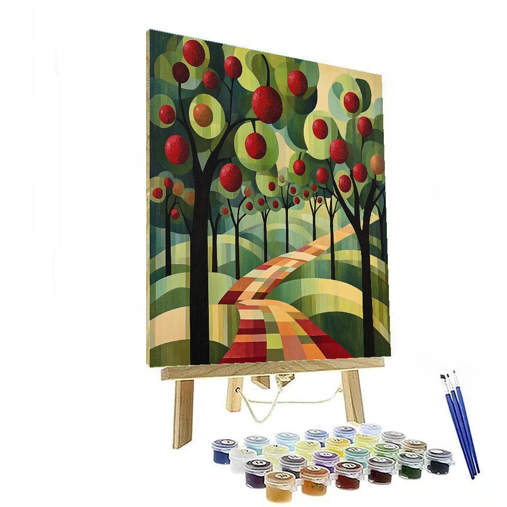 Pablo Picasso Inspired Symbolic Geometric Orchard painting number kit