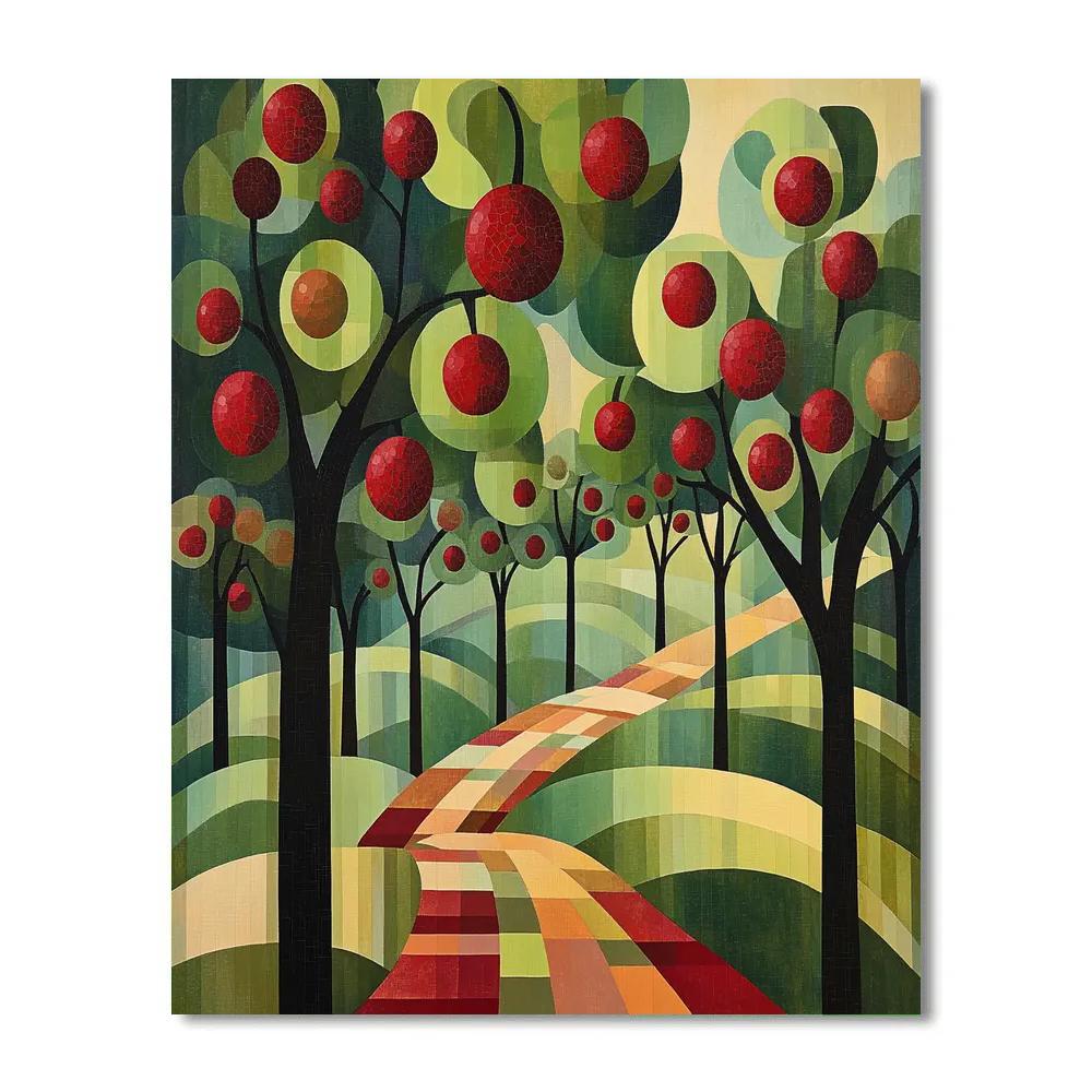 Pablo Picasso Inspired Symbolic Geometric Orchard painting number kit