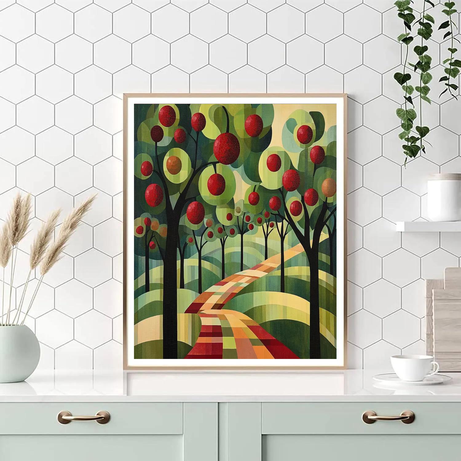 Pablo Picasso Inspired Symbolic Geometric Orchard painting number kit