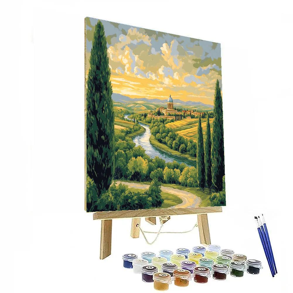 Raphael Inspired Harmonious Temple Valley Numbered painting kits