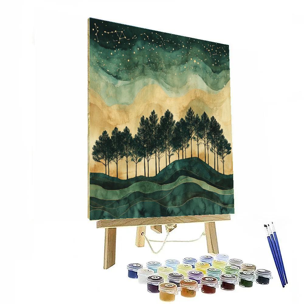Zhao Mengfu Inspired Celestial Pine Horizon Paint by numbers kits