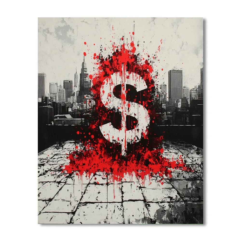 Banksy Inspired Anti Capitalism paint by numbers