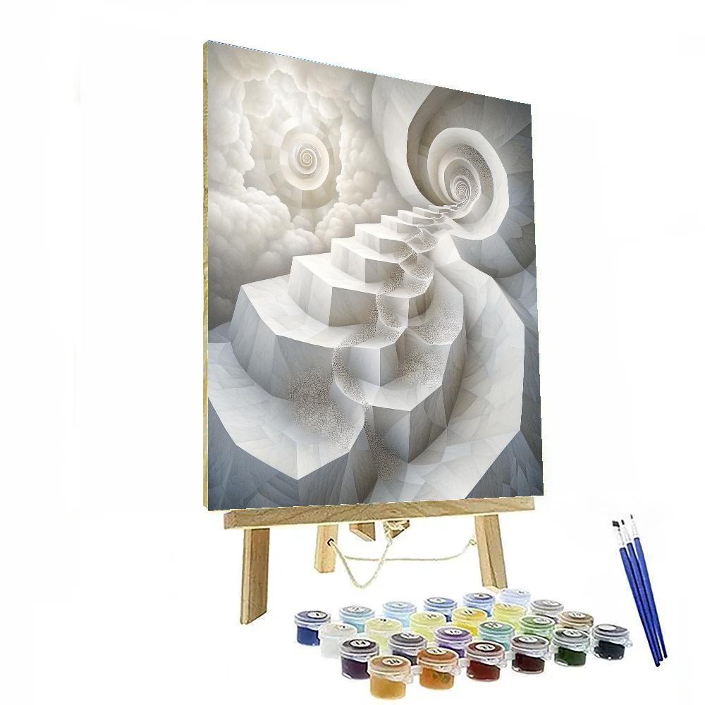 M.C. Escher Inspired Fractal Observatory Painting by numbers kit