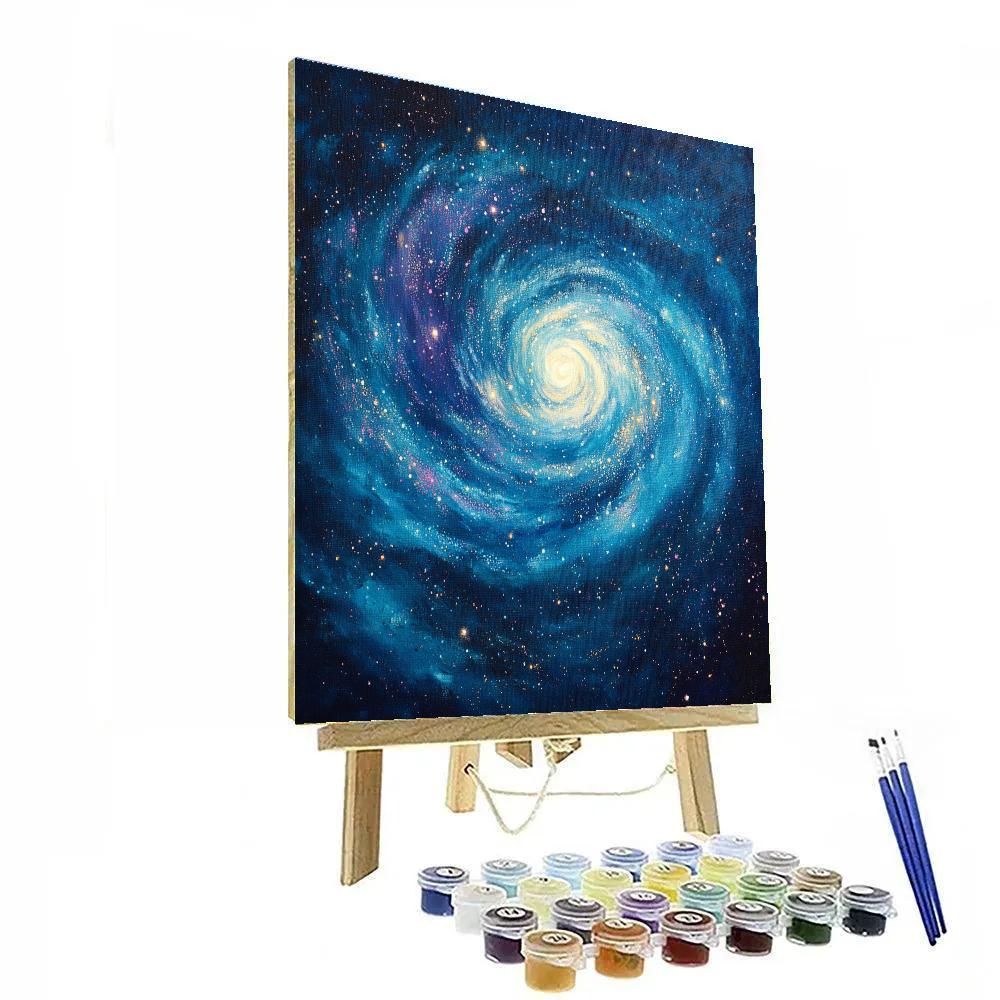 Georges Seurat Inspired Celestial Nebula DIY paint by numbers