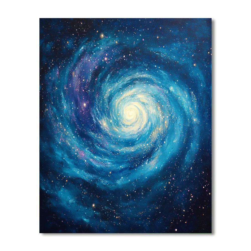 Georges Seurat Inspired Celestial Nebula DIY paint by numbers