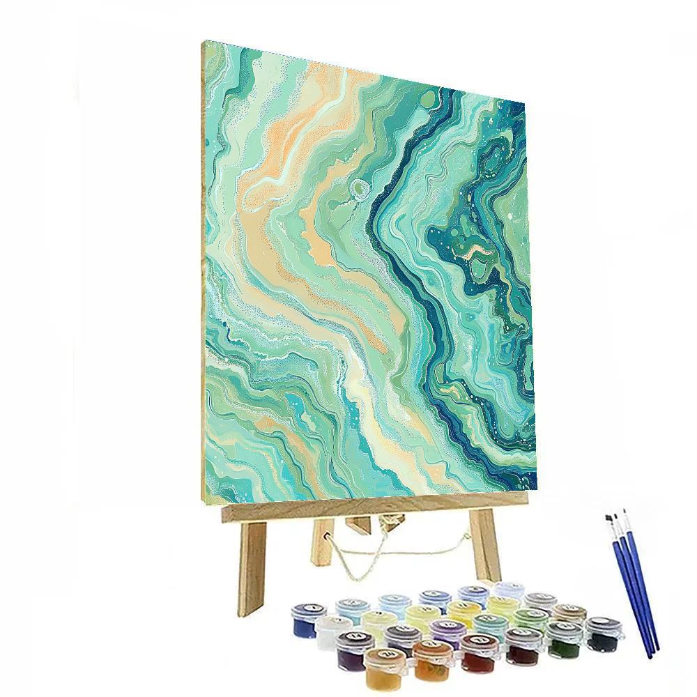 Georges Seurat Inspired Tidal Delta Abstraction painting number kit